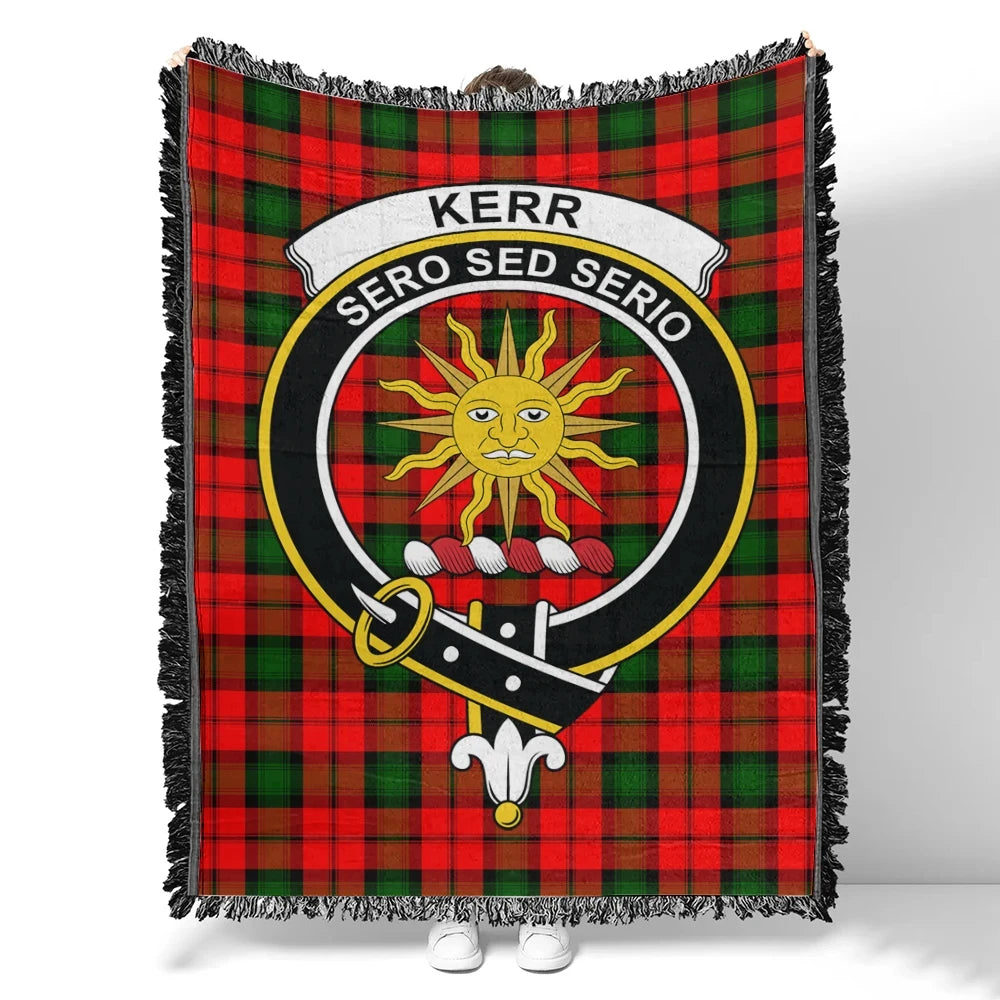 Scottish Tartan Kerr Modern Clan Woven Blanket Crest Style