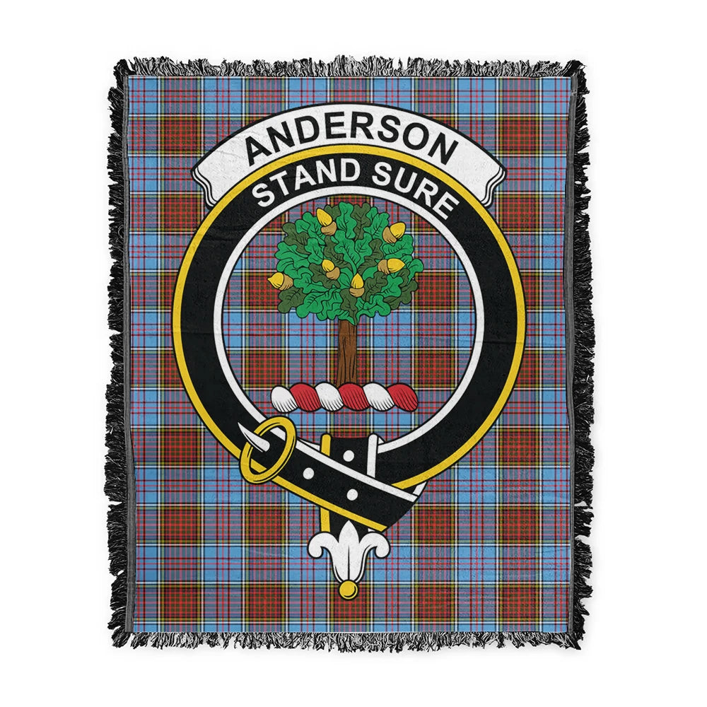 Scottish Tartan Anderson Modern Clan Woven Blanket Crest Style
