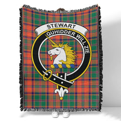 Scottish Tartan Stewart of Appin Ancient Clan Woven Blanket Crest Style