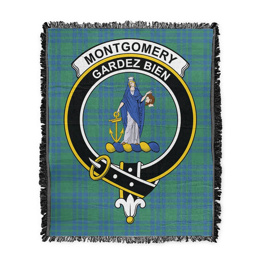 Scottish Tartan Montgomery Ancient Clan Woven Blanket Crest Style
