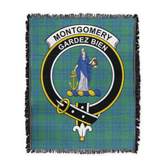 Scottish Tartan Montgomery Ancient Clan Woven Blanket Crest Style