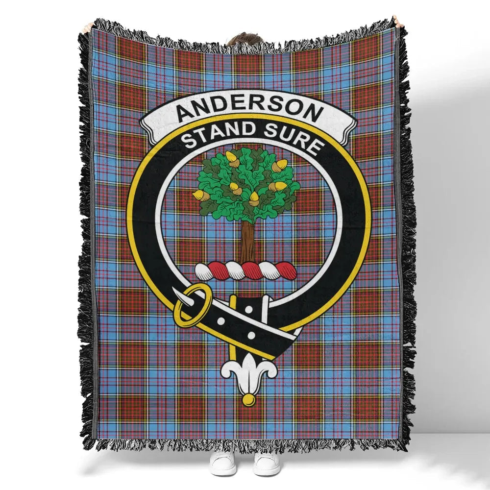 Scottish Tartan Anderson Modern Clan Woven Blanket Crest Style