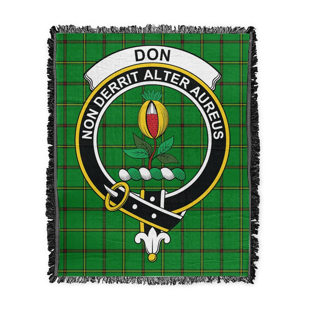 Scottish Tartan Don (Tribe-of-Mar) Clan Woven Blanket Crest Style
