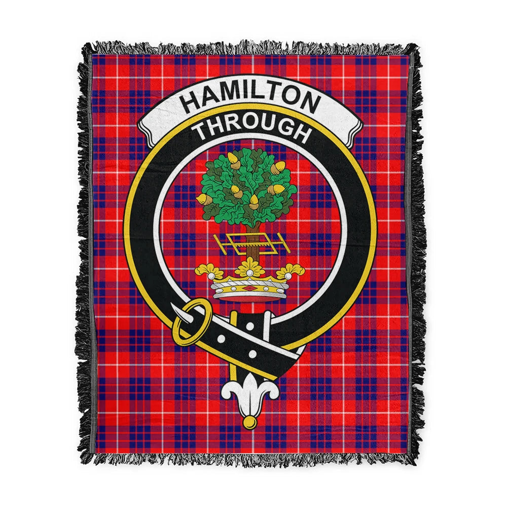 Scottish Tartan Hamilton Modern Clan Woven Blanket Crest Style