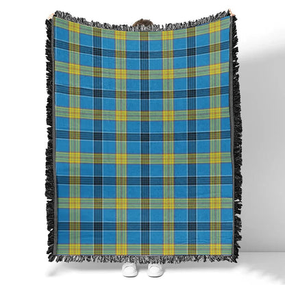 Scottish Tartan Laing Clan Woven Blanket Plaid Style