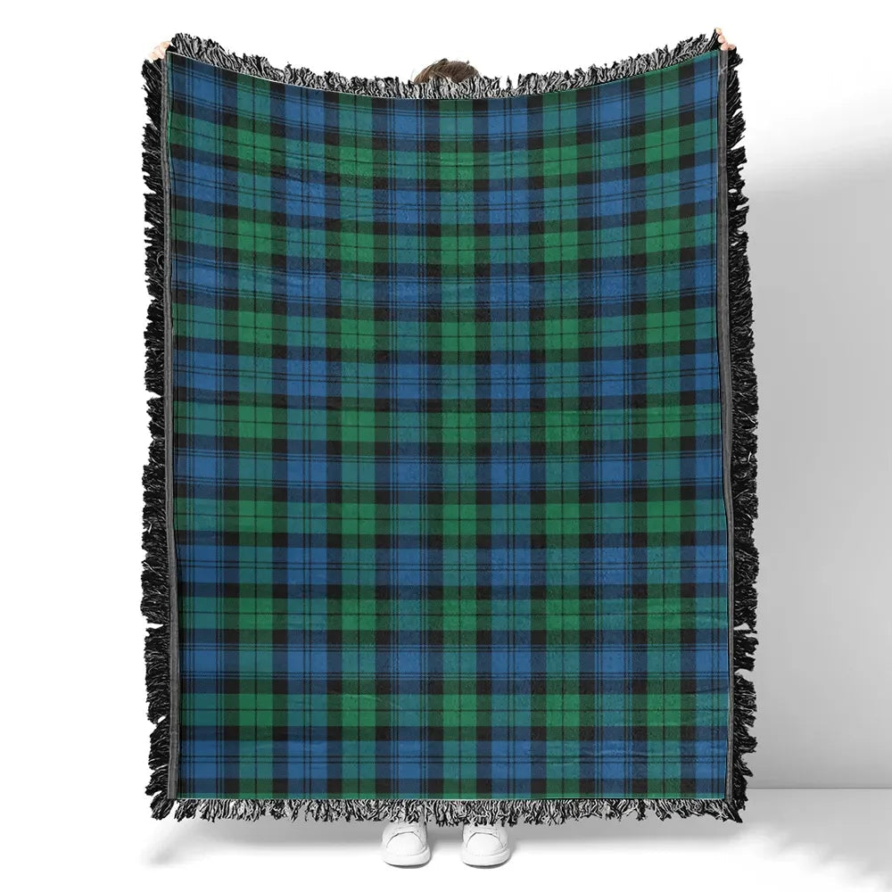 Scottish Tartan Blackwatch Ancient Clan Woven Blanket Plaid Style