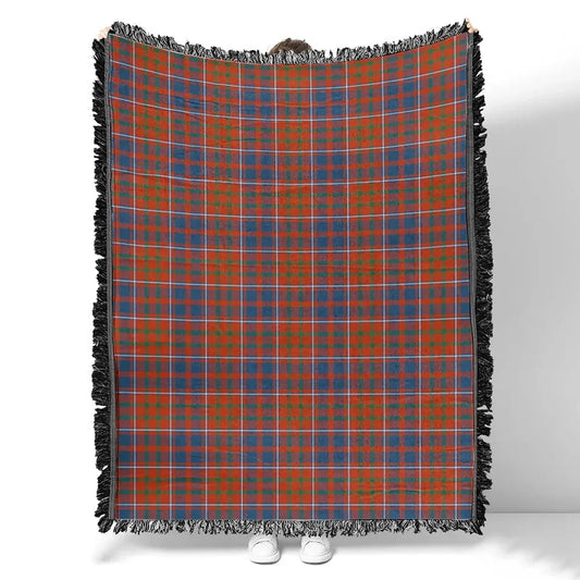 Scottish Tartan Cameron of Lochiel Ancient Clan Woven Blanket Plaid Style