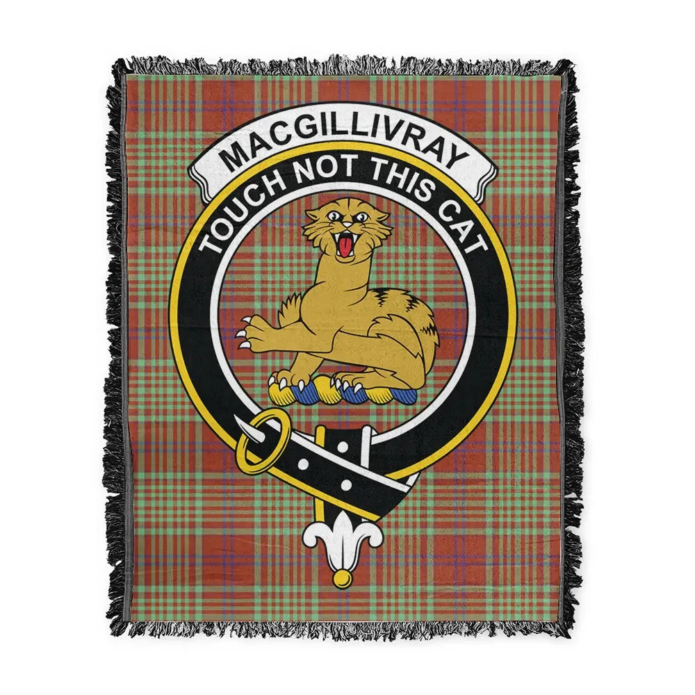 Scottish Tartan MacGillivray Hunting Ancient Clan Woven Blanket Crest Style