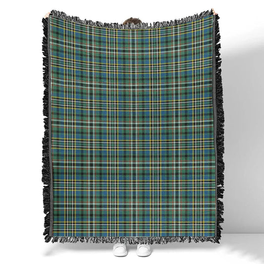 Scottish Tartan Scott Green Ancient Clan Woven Blanket Plaid Style