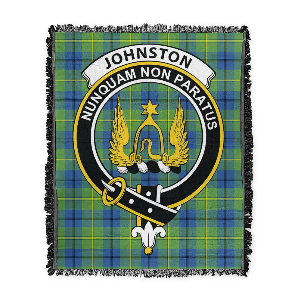 Scottish Tartan Johnston Ancient Clan Woven Blanket Crest Style