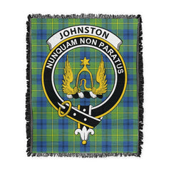 Scottish Tartan Johnston Ancient Clan Woven Blanket Crest Style
