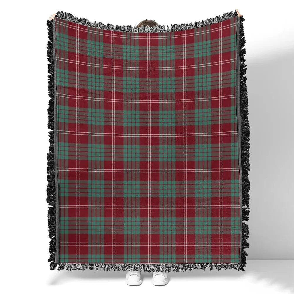 Scottish Tartan Crawford Modern Clan Woven Blanket Plaid Style