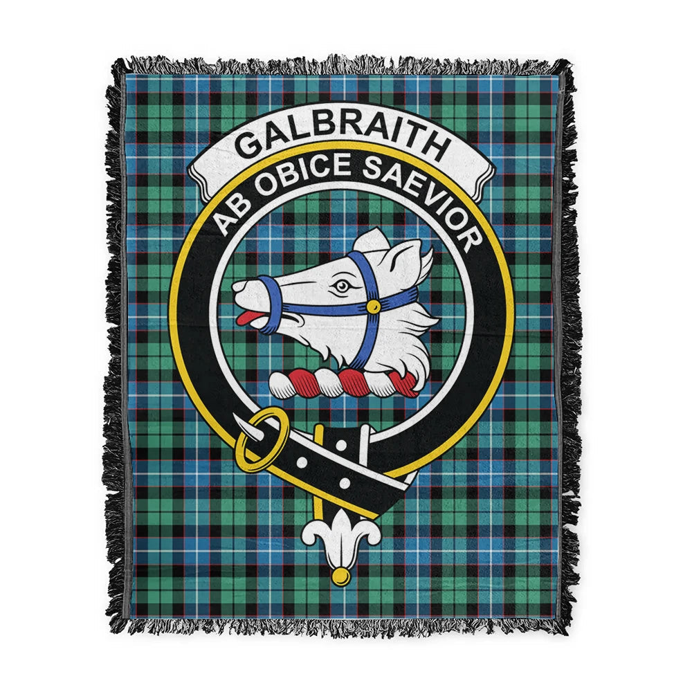 Scottish Tartan Galbraith Ancient Clan Woven Blanket Crest Style