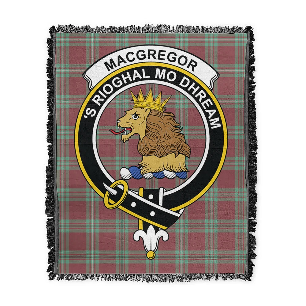 Scottish Tartan MacGregor Hunting Ancient Clan Woven Blanket Crest Style