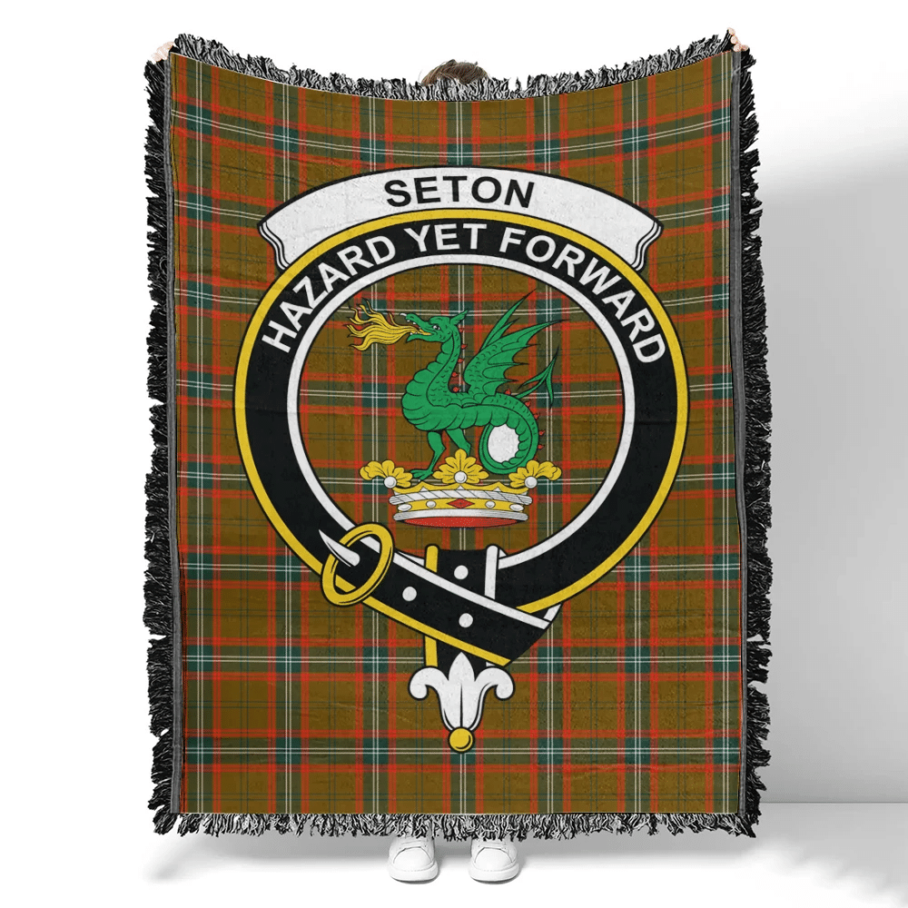 Scottish Tartan Seton Hunting Modern Clan Woven Blanket Crest Style