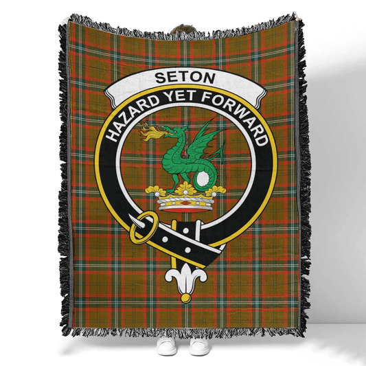 Scottish Tartan Seton Hunting Modern Clan Woven Blanket Crest Style