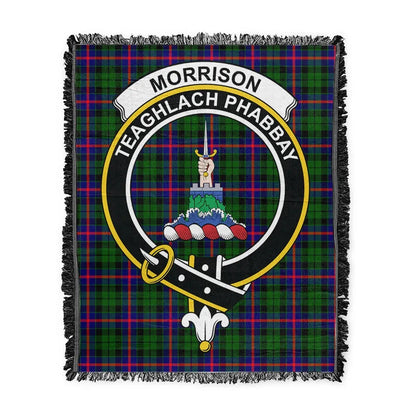 Scottish Tartan Morrison Modern Clan Woven Blanket Crest Style