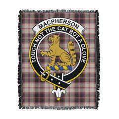 Scottish Tartan MacPherson Hunting Ancient Clan Woven Blanket Crest Style