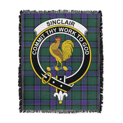 Scottish Tartan Sinclair Hunting Modern Clan Woven Blanket Crest Style