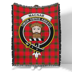 Scottish Tartan MacNab Modern Clan Woven Blanket Crest Style