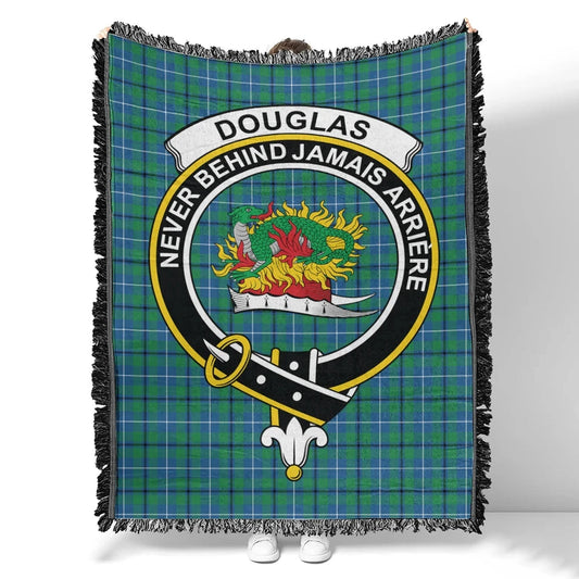 Scottish Tartan Douglas Ancient Clan Woven Blanket Crest Style