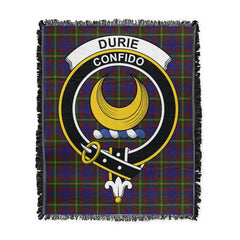 Scottish Tartan Durie Clan Woven Blanket Crest Style