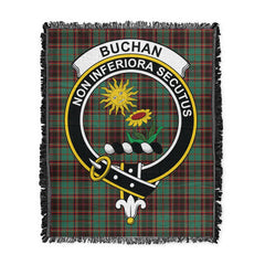 Scottish Tartan Buchan Ancient Clan Woven Blanket Crest Style