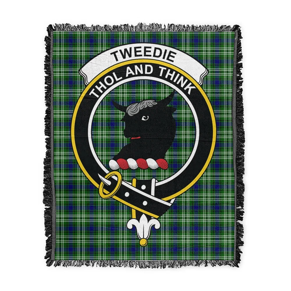 Scottish Tartan Tweedside District Clan Woven Blanket Crest Style