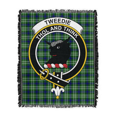 Scottish Tartan Tweedside District Clan Woven Blanket Crest Style