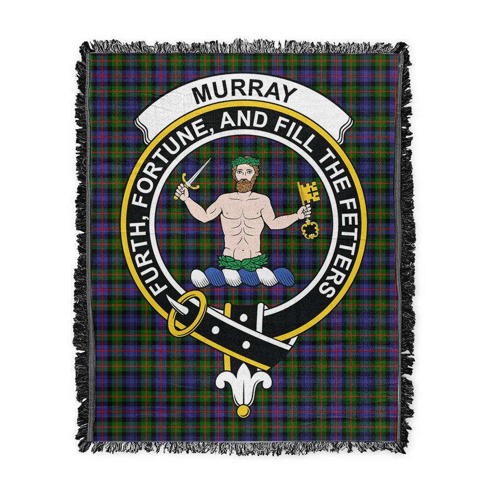 Scottish Tartan Murray of Atholl Modern Clan Woven Blanket Crest Style