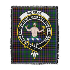 Scottish Tartan Murray of Atholl Modern Clan Woven Blanket Crest Style