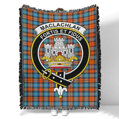 Scottish Tartan MacLachlan Ancient Clan Woven Blanket Crest Style