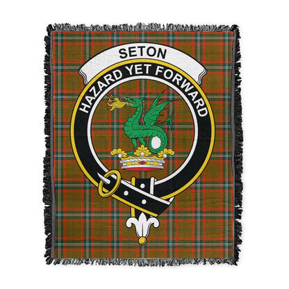 Scottish Tartan Seton Hunting Modern Clan Woven Blanket Crest Style