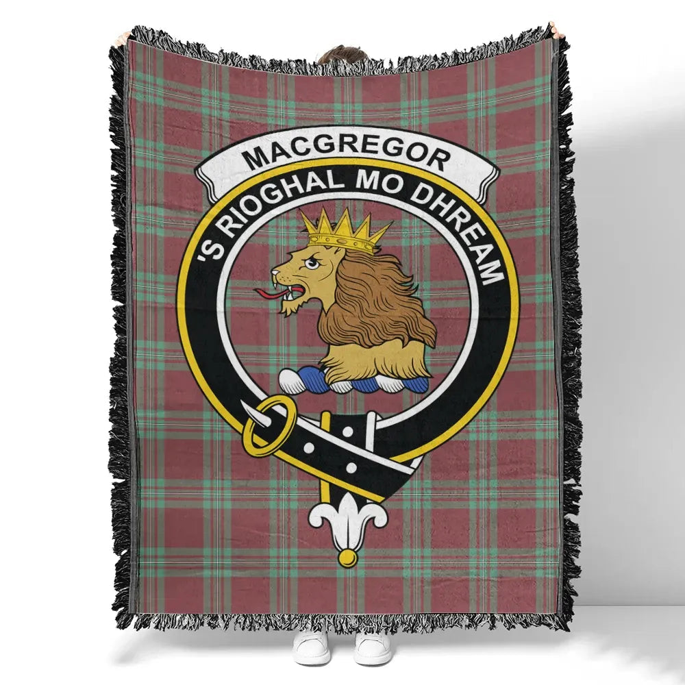 Scottish Tartan MacGregor Hunting Ancient Clan Woven Blanket Crest Style