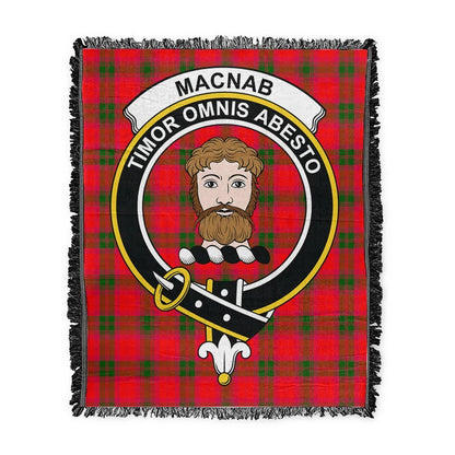 Scottish Tartan MacNab Modern Clan Woven Blanket Crest Style