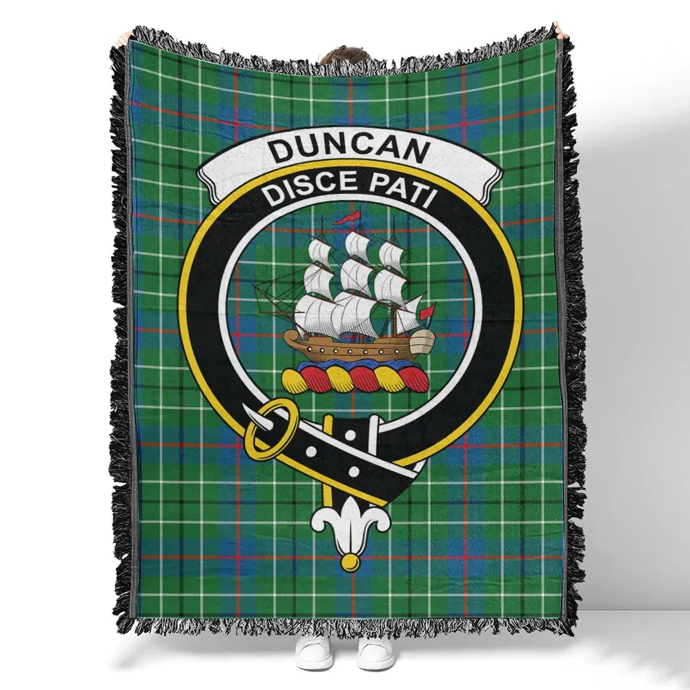 Scottish Tartan Duncan Ancient Clan Woven Blanket Crest Style