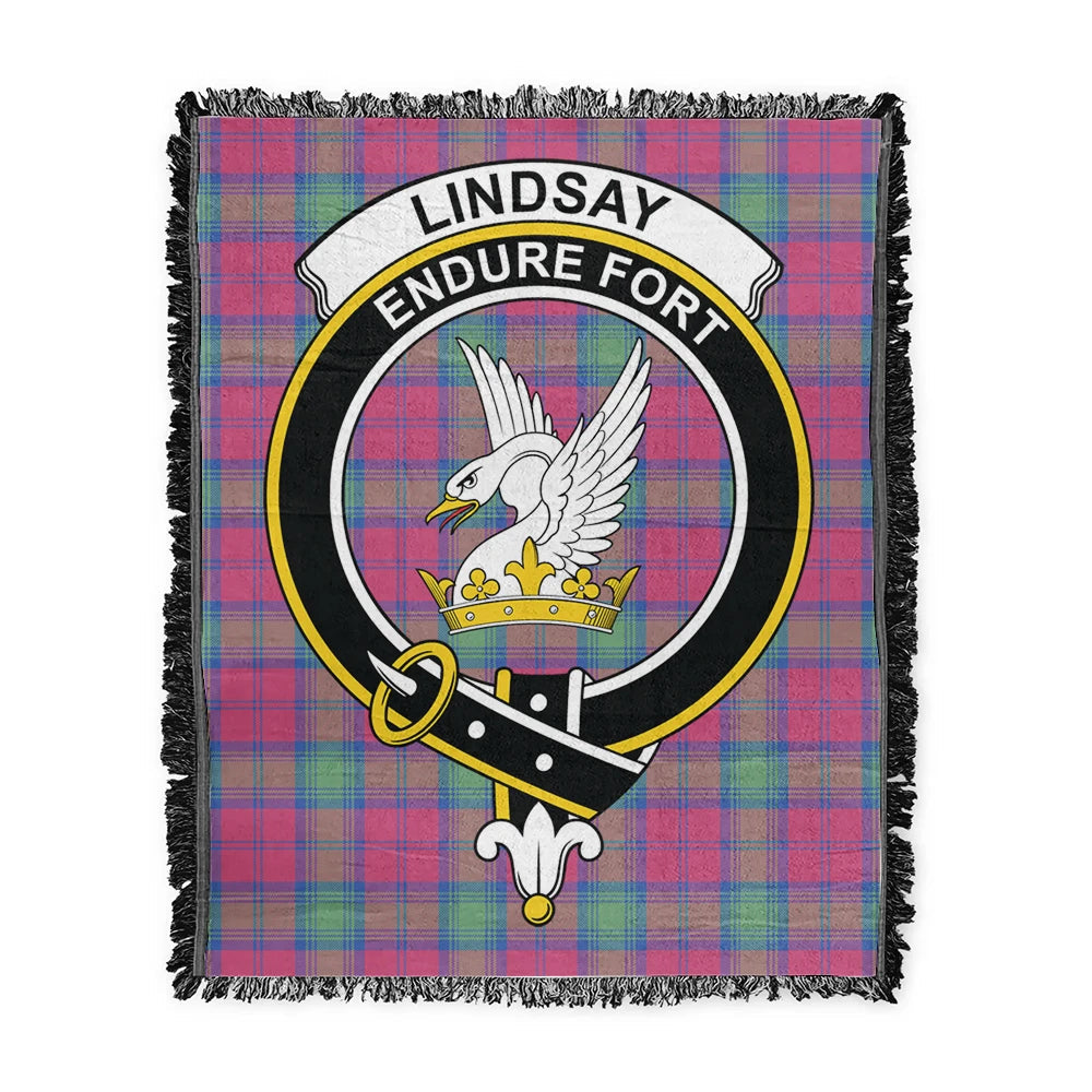 Scottish Tartan Lindsay Ancient Clan Woven Blanket Crest Style