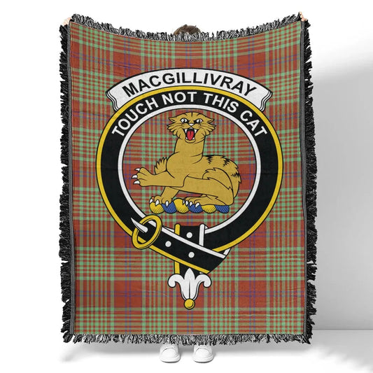 Scottish Tartan MacGillivray Hunting Ancient Clan Woven Blanket Crest Style