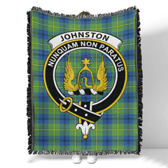 Scottish Tartan Johnston Ancient Clan Woven Blanket Crest Style