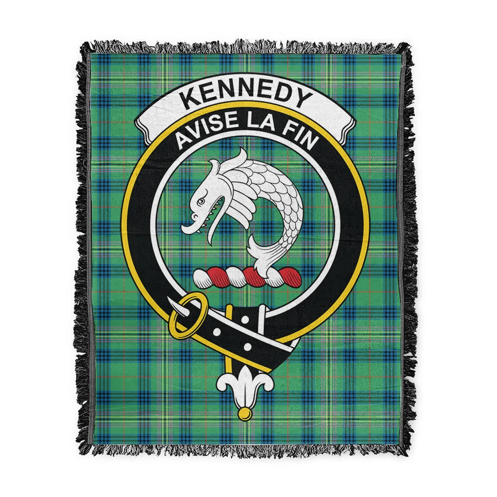 Scottish Tartan Kennedy Ancient Clan Woven Blanket Crest Style