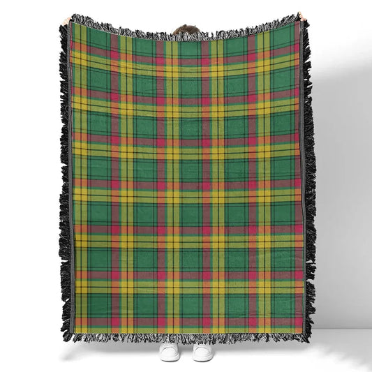 Scottish Tartan MacMillan Old Ancient Clan Woven Blanket Plaid Style