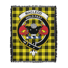 Scottish Tartan MacLeod of Lewis Modern Clan Woven Blanket Crest Style