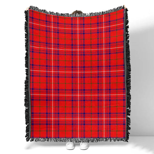 Scottish Tartan Rose Modern Clan Woven Blanket Plaid Style