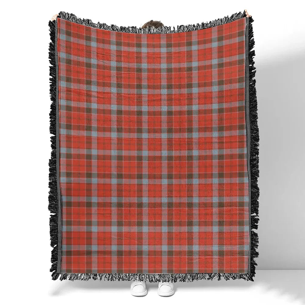 Scottish Tartan Robertson Weathered Clan Woven Blanket Plaid Style