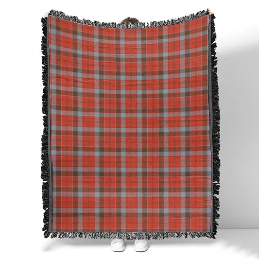 Scottish Tartan Robertson Weathered Clan Woven Blanket Plaid Style