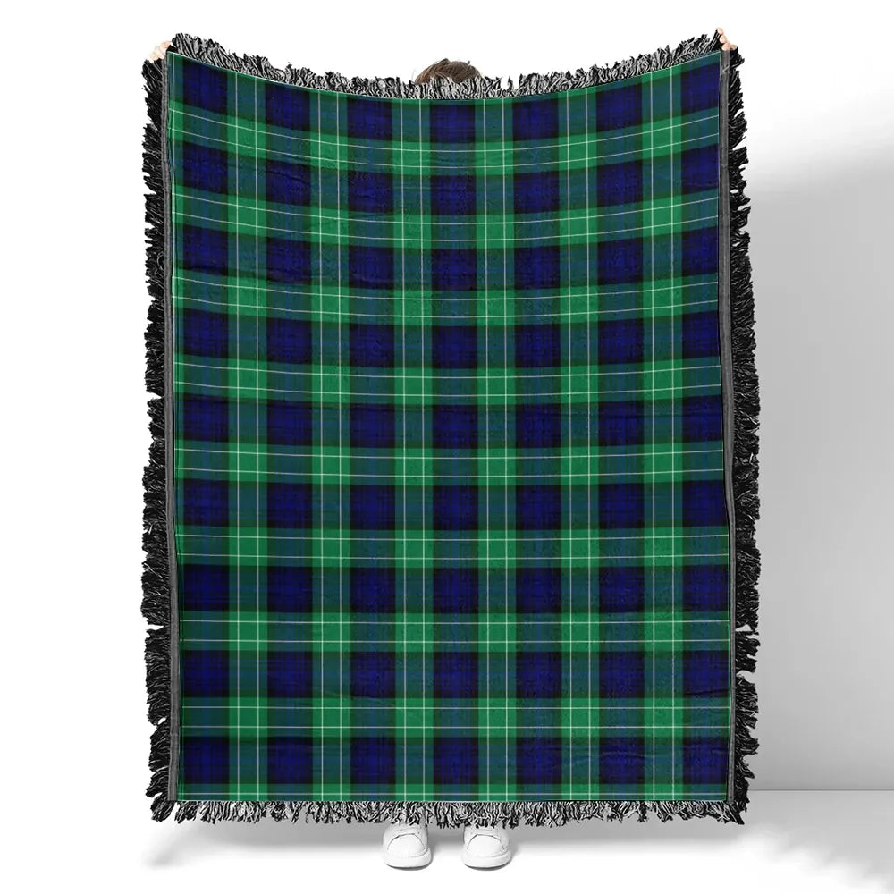 Scottish Tartan Abercrombie Clan Woven Blanket Plaid Style