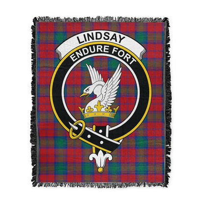 Scottish Tartan Lindsay Modern Clan Woven Blanket Crest Style