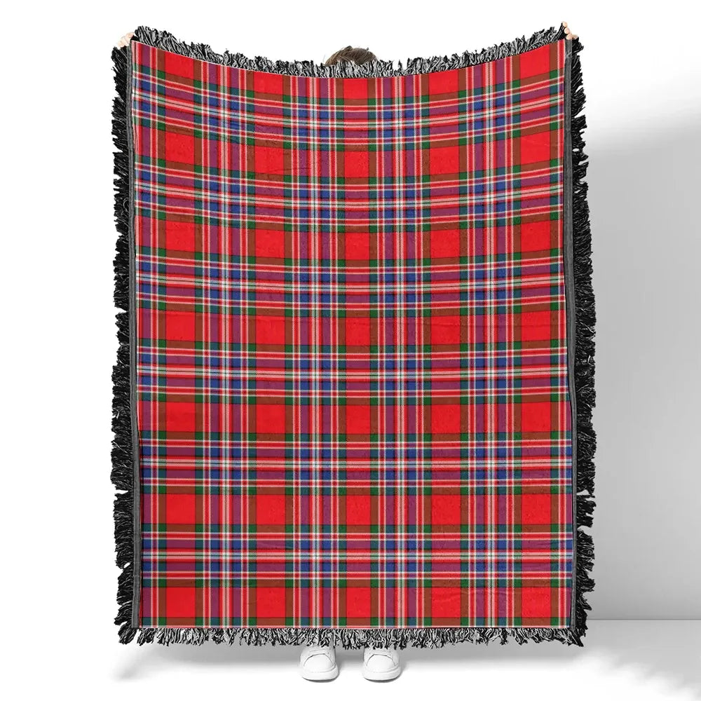 Scottish Tartan MacFarlane Modern Clan Woven Blanket Plaid Style