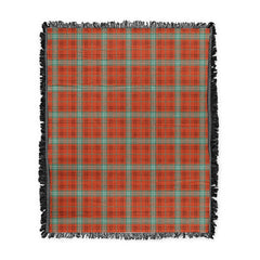 Scottish Tartan Morrison Red Ancient Clan Woven Blanket Plaid Style