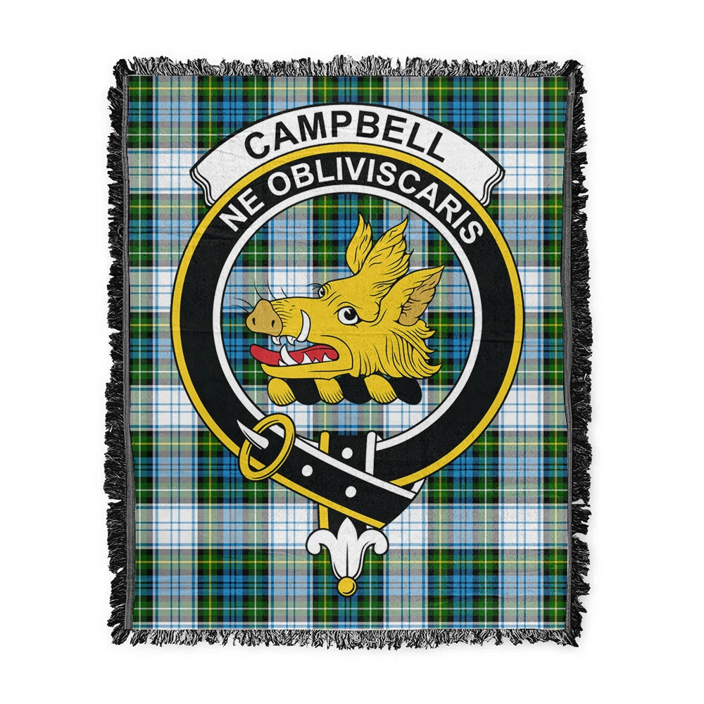 Scottish Tartan Campbell Dress Ancient Clan Woven Blanket Crest Style